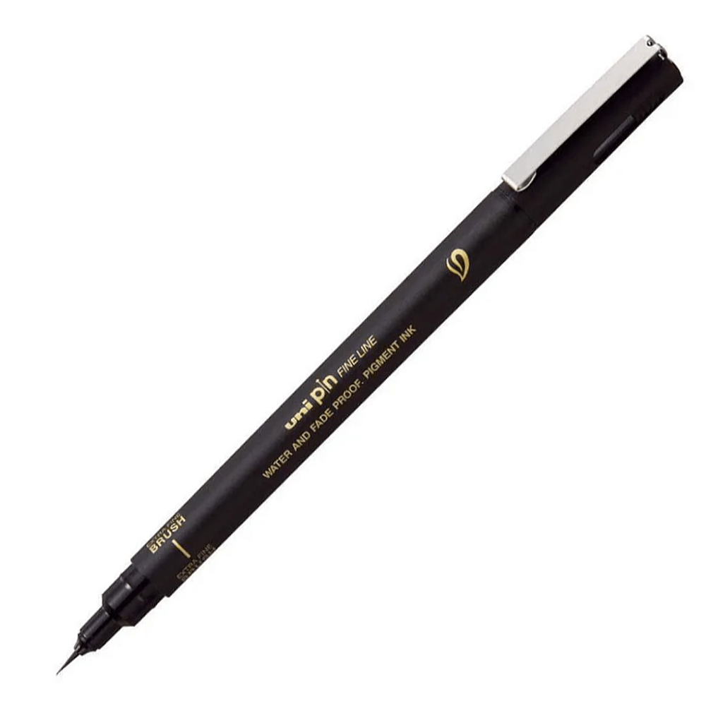Caneta Nanquim Uni PIN Uni-Ball Extra Fine Brush Preto